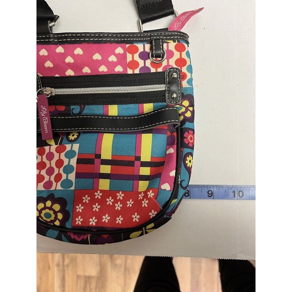 Lily Bloom Crossbody Purse & Change Purse - mulitcolored with black strap - Picture 7 of 16